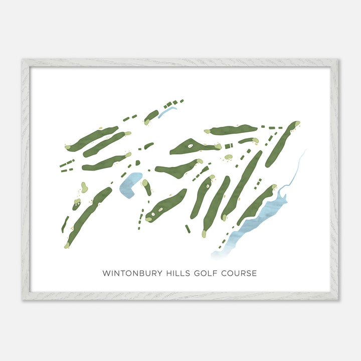 Print of Wintonbury Hills Golf Course Modern Map