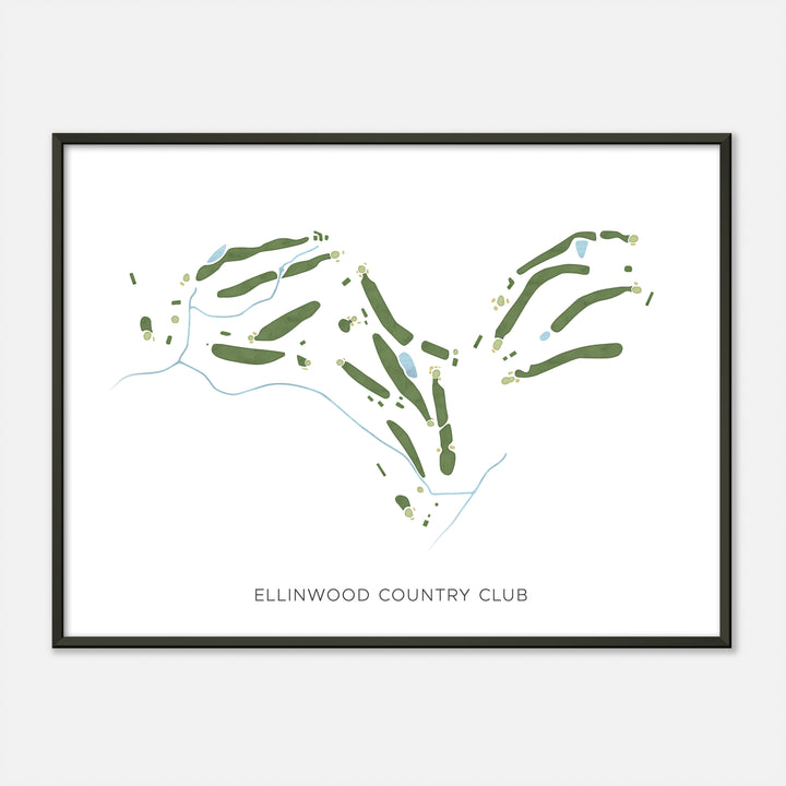 Print of Ellinwood Country Club Modern Map