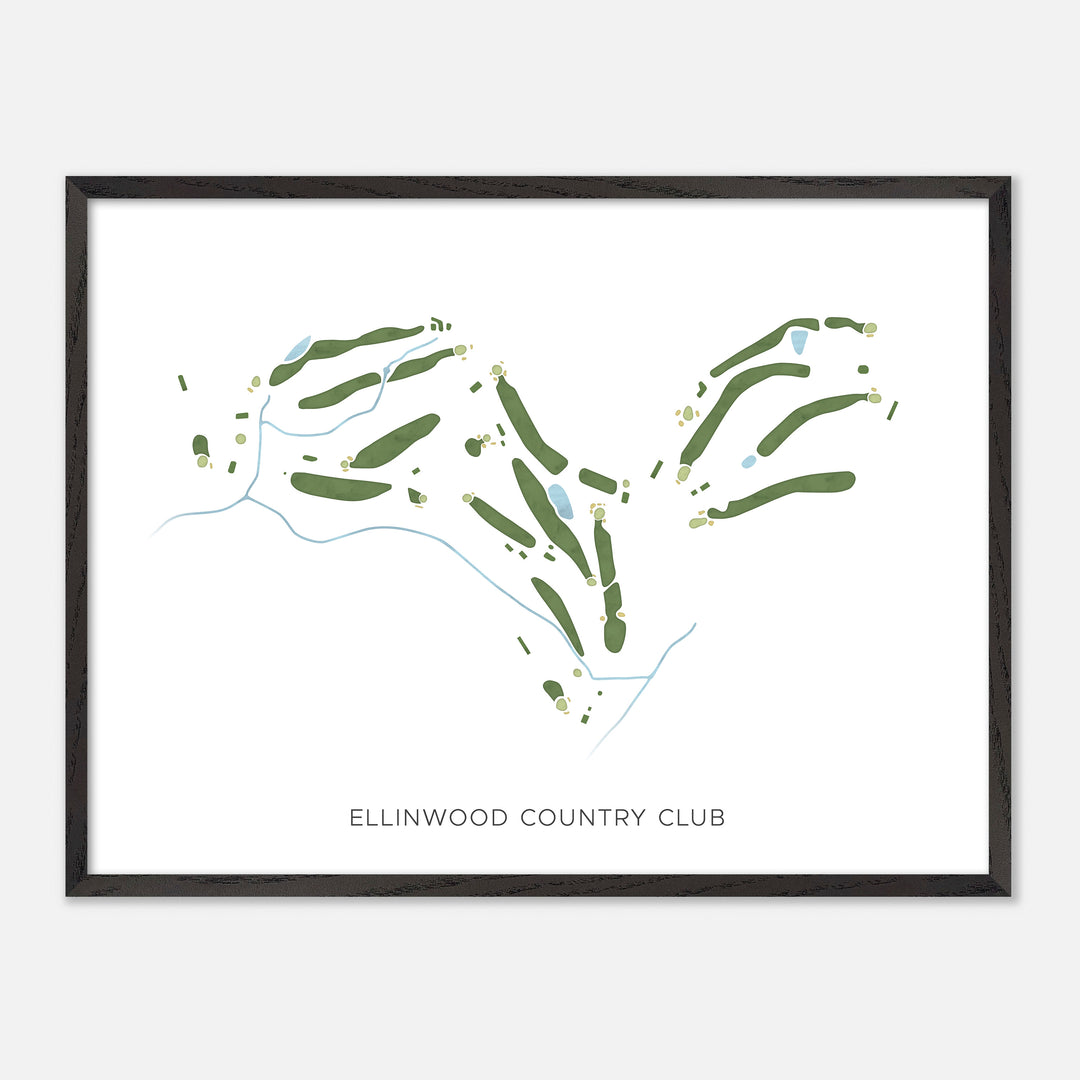 Print of Ellinwood Country Club Modern Map