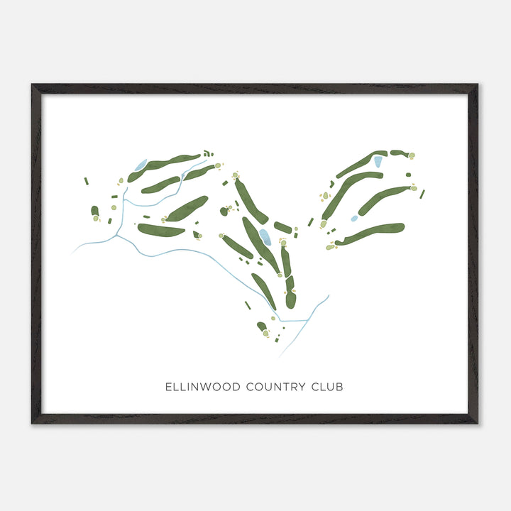 Print of Ellinwood Country Club Modern Map