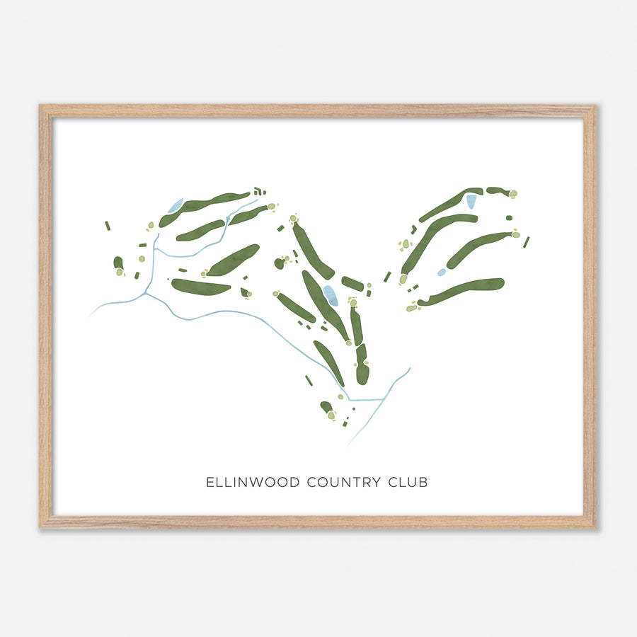 Print of Ellinwood Country Club Modern Map