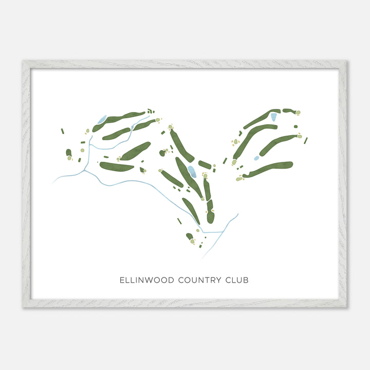 Print of Ellinwood Country Club Modern Map