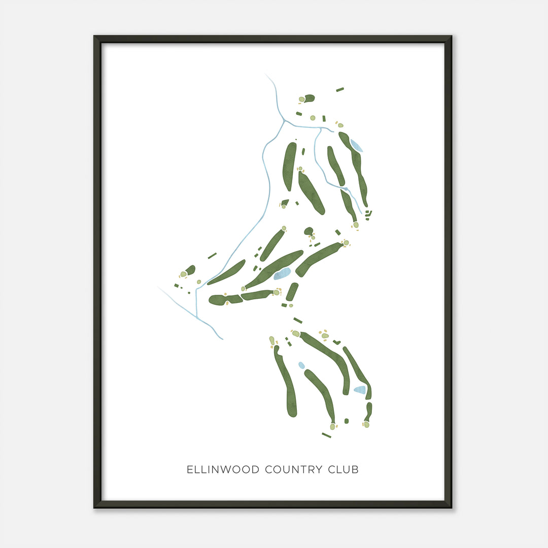 Print of Ellinwood Country Club Modern Map
