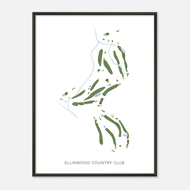 Print of Ellinwood Country Club Modern Map