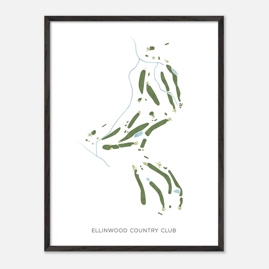 Print of Ellinwood Country Club Modern Map