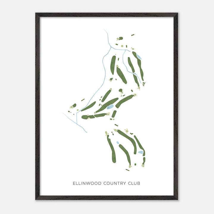 Print of Ellinwood Country Club Modern Map