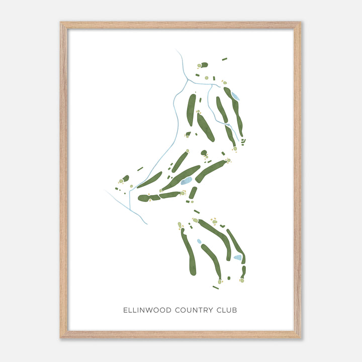 Print of Ellinwood Country Club Modern Map