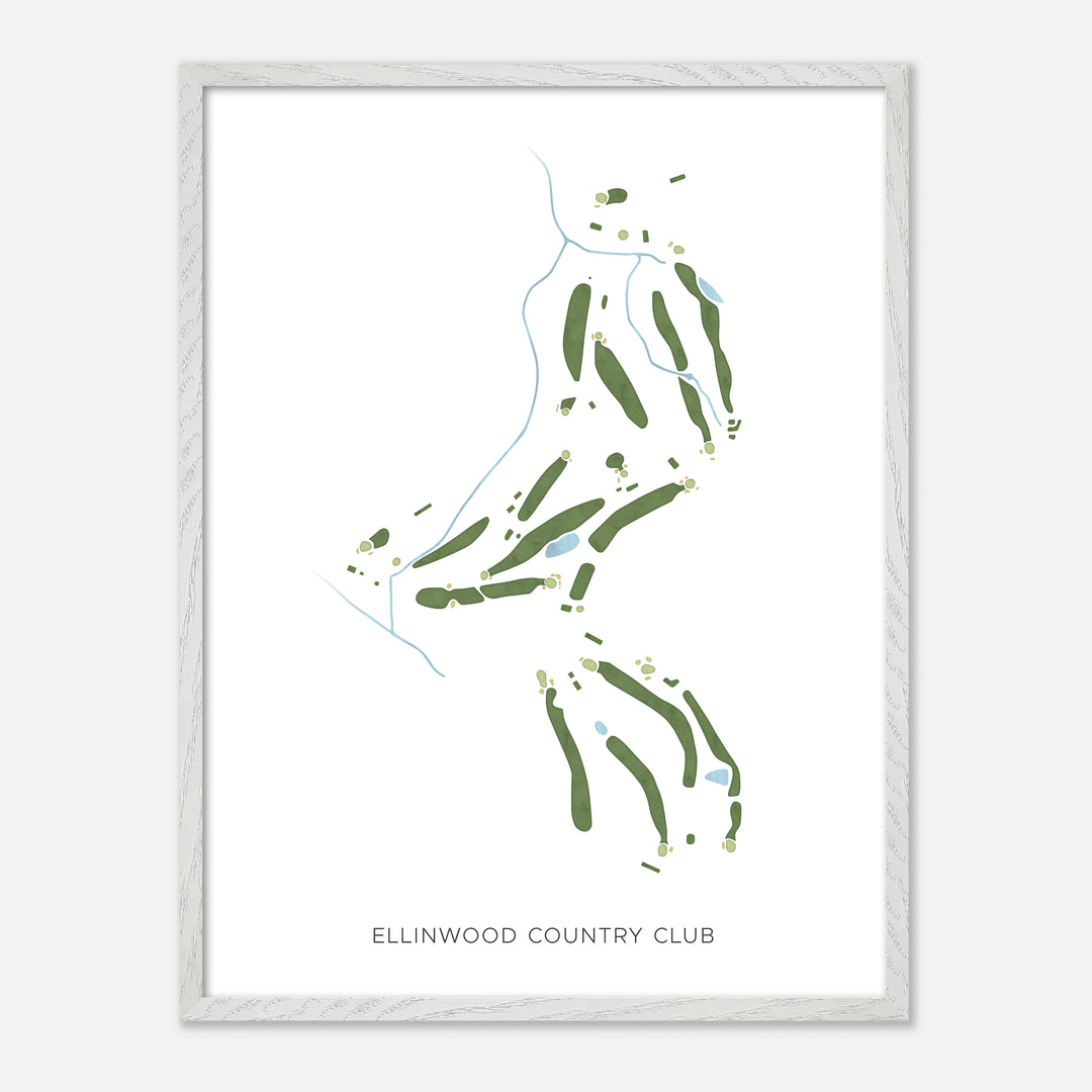Print of Ellinwood Country Club Modern Map