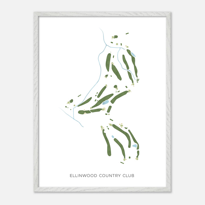 Print of Ellinwood Country Club Modern Map