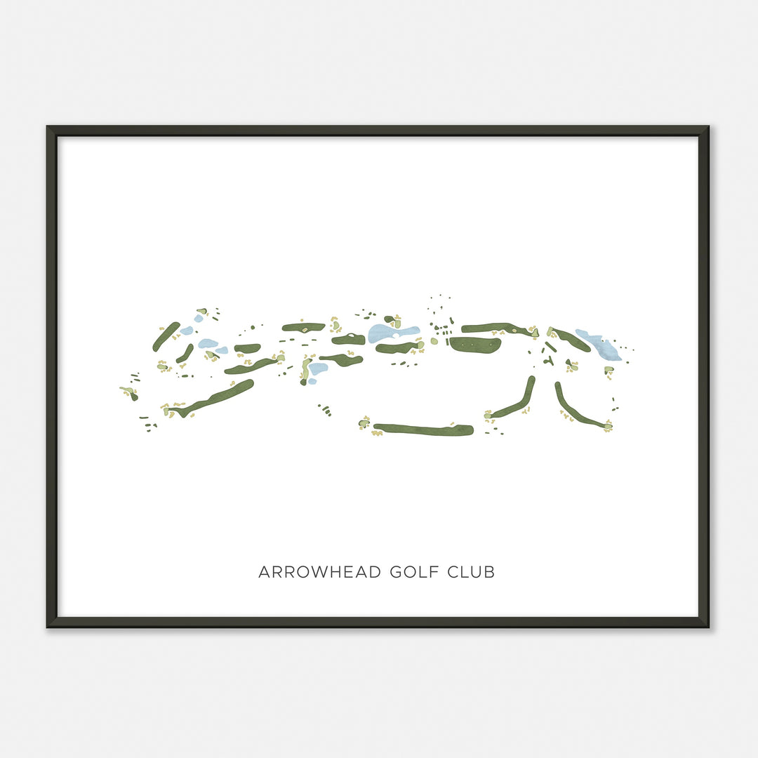 Print of Arrowhead Golf Club Modern Map