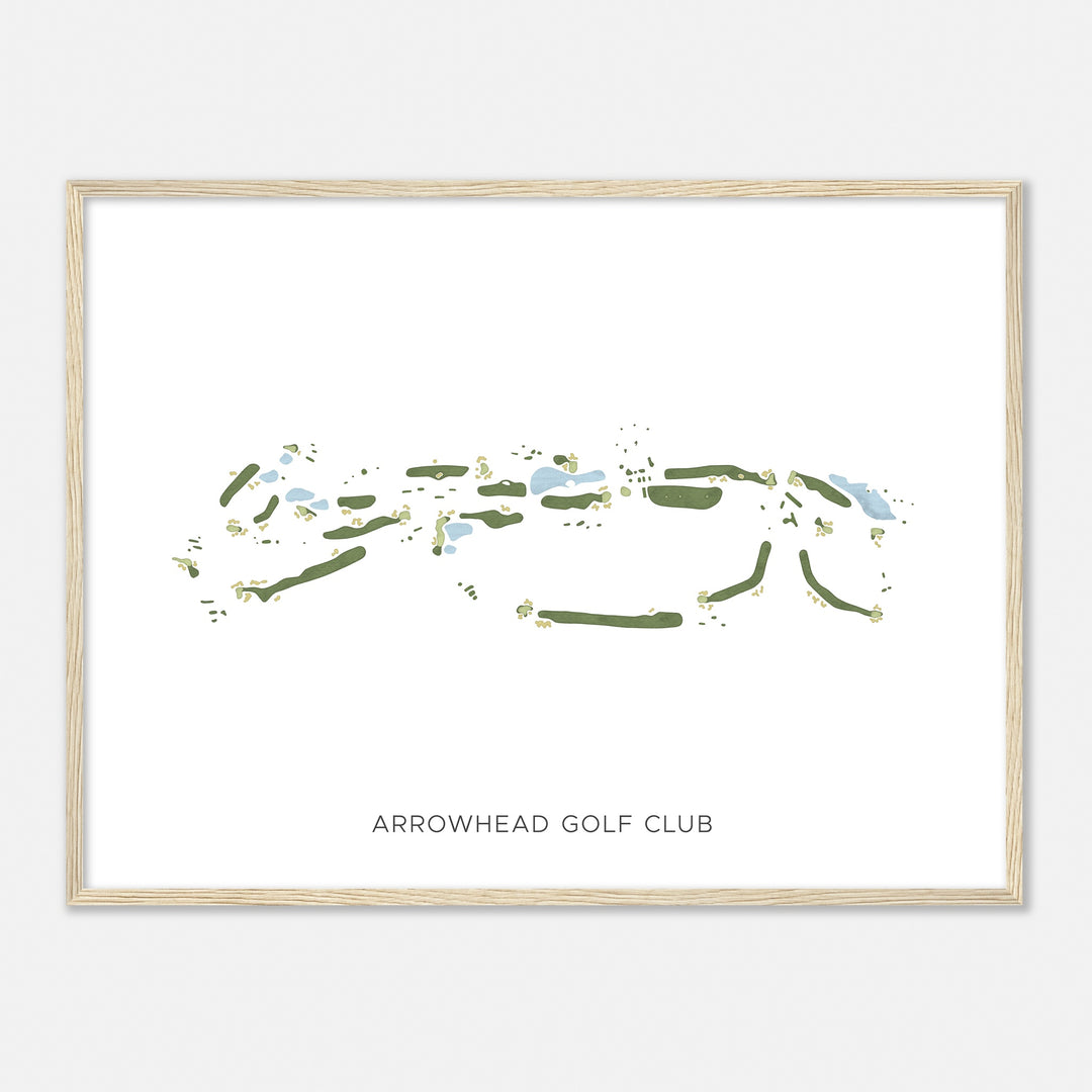 Print of Arrowhead Golf Club Modern Map