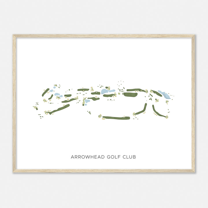 Print of Arrowhead Golf Club Modern Map