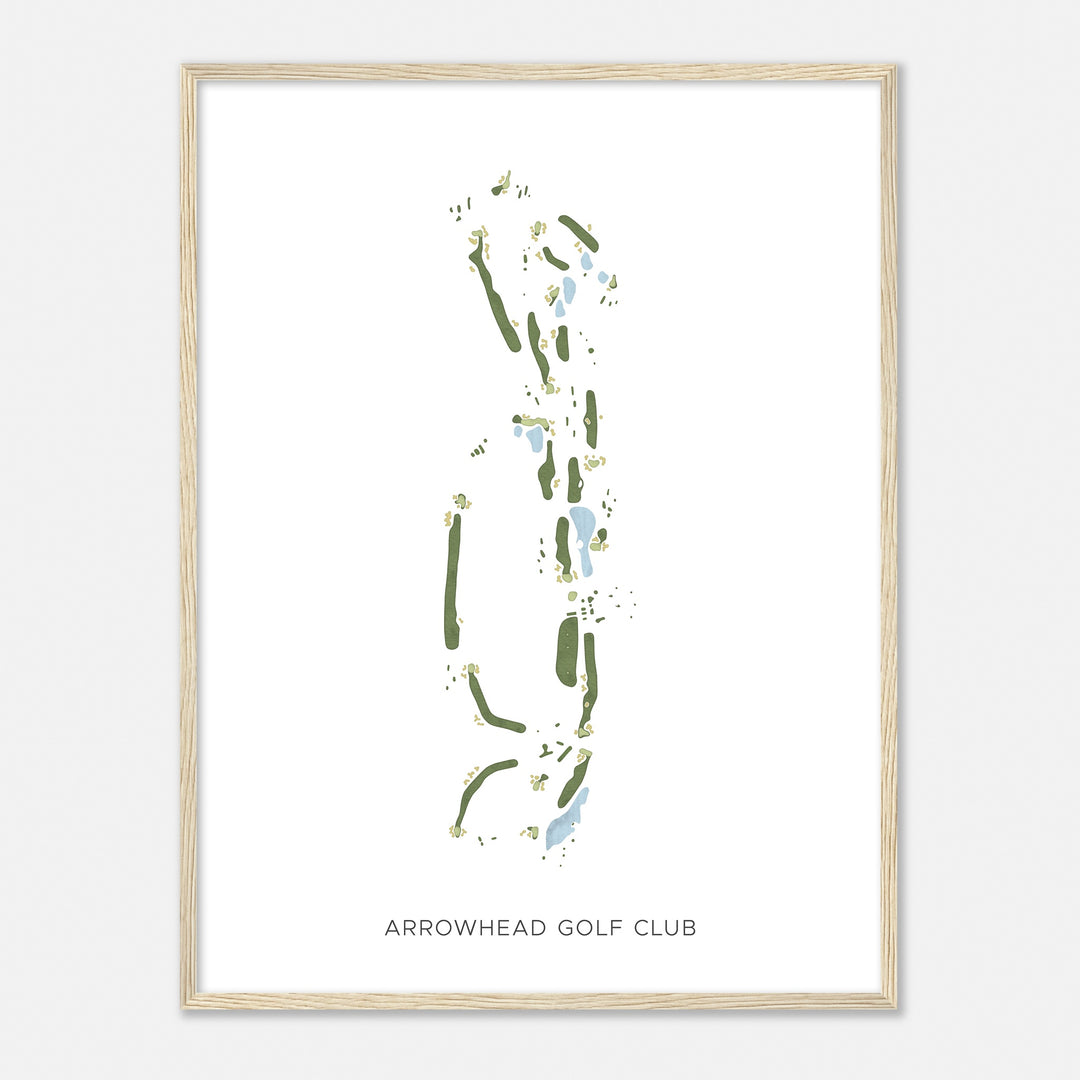 Print of Arrowhead Golf Club Modern Map