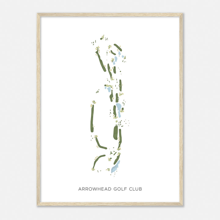 Print of Arrowhead Golf Club Modern Map