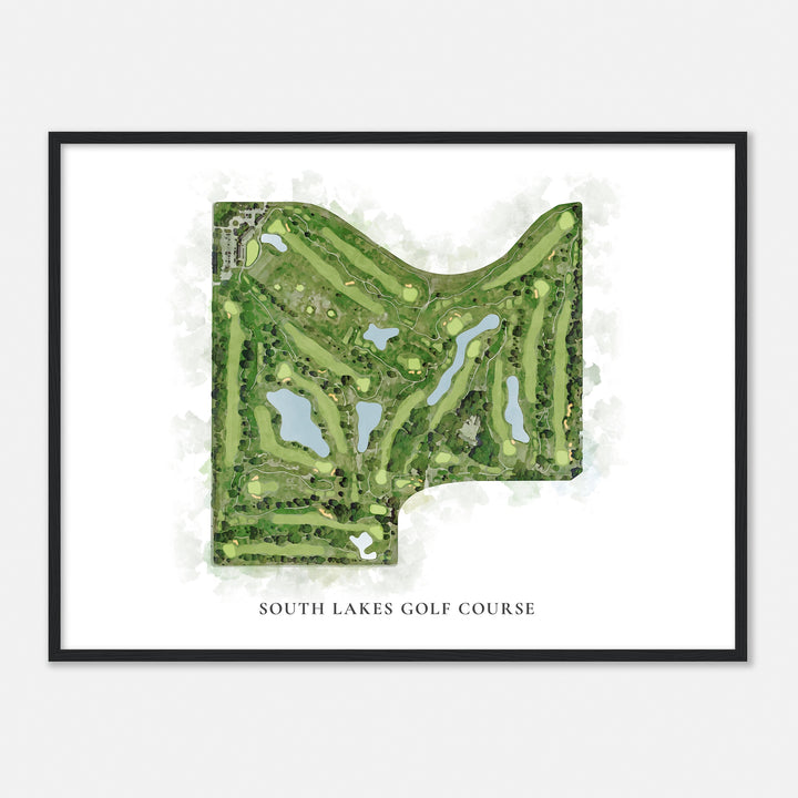 Print of South Lakes Golf Course Classic Map