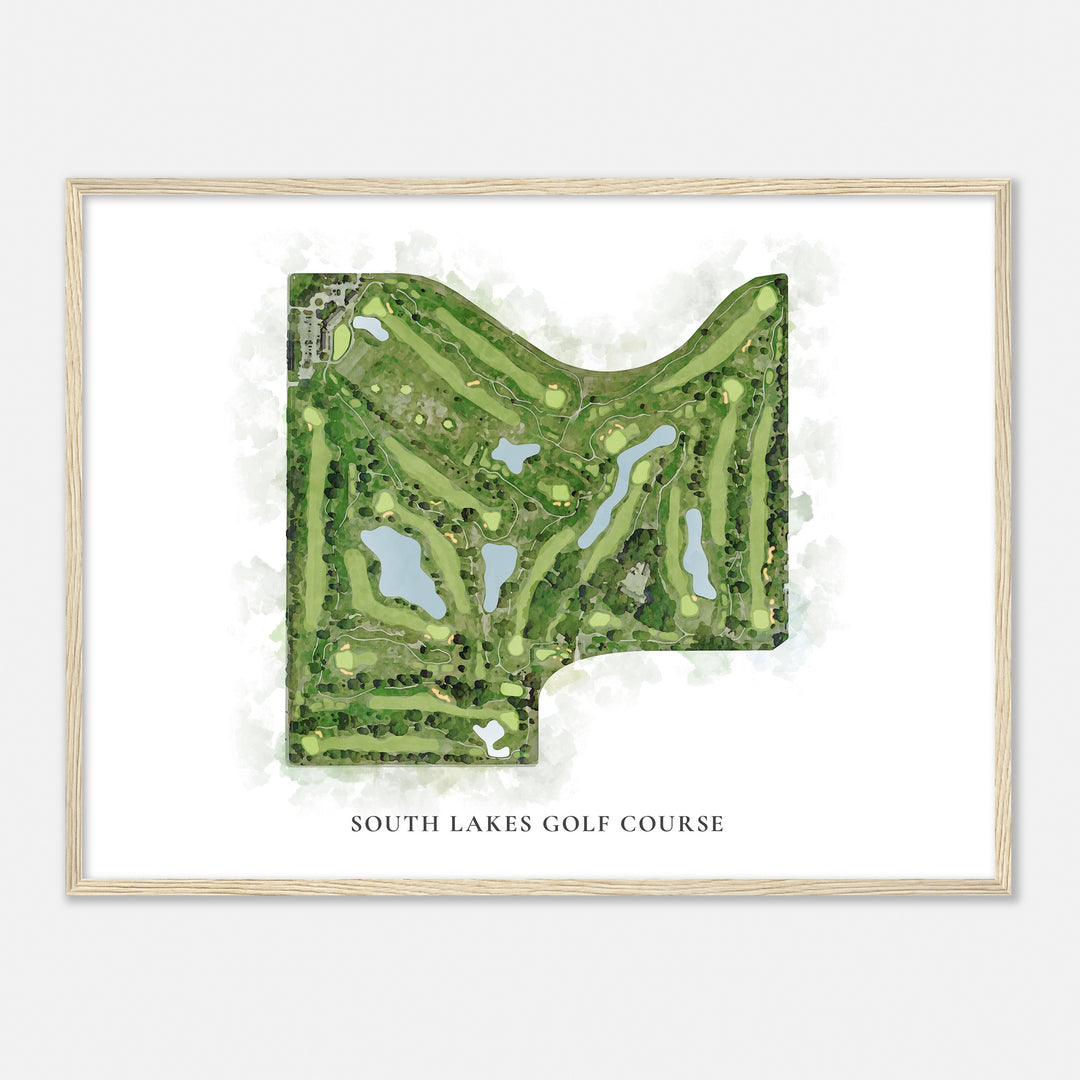 Print of South Lakes Golf Course Classic Map