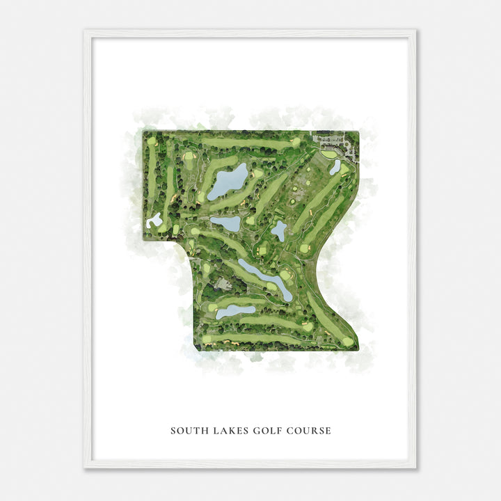 Print of South Lakes Golf Course Classic Map