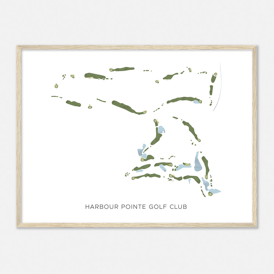 Print of Harbour Pointe Golf Club Modern Map