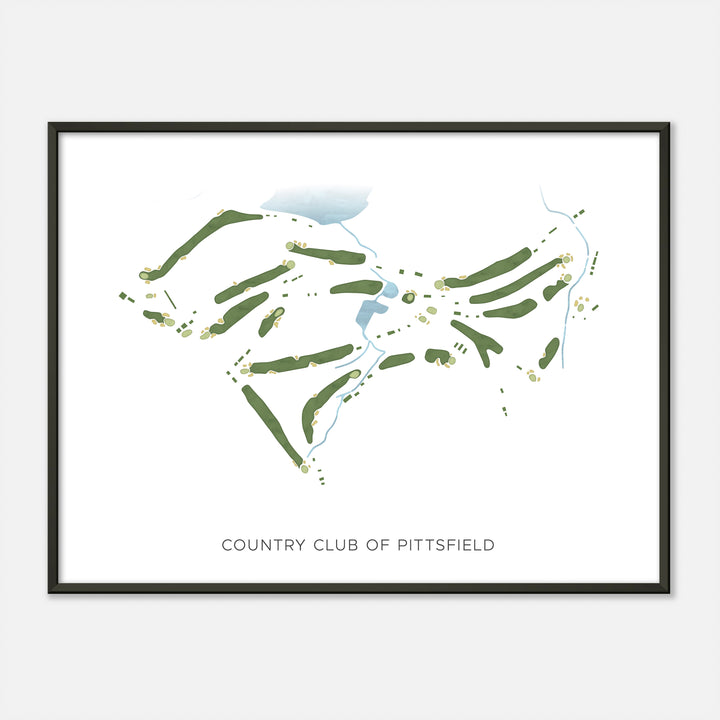 Print of Country Club Of Pittsfield Modern Map