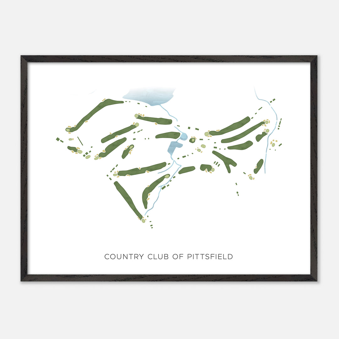Print of Country Club Of Pittsfield Modern Map