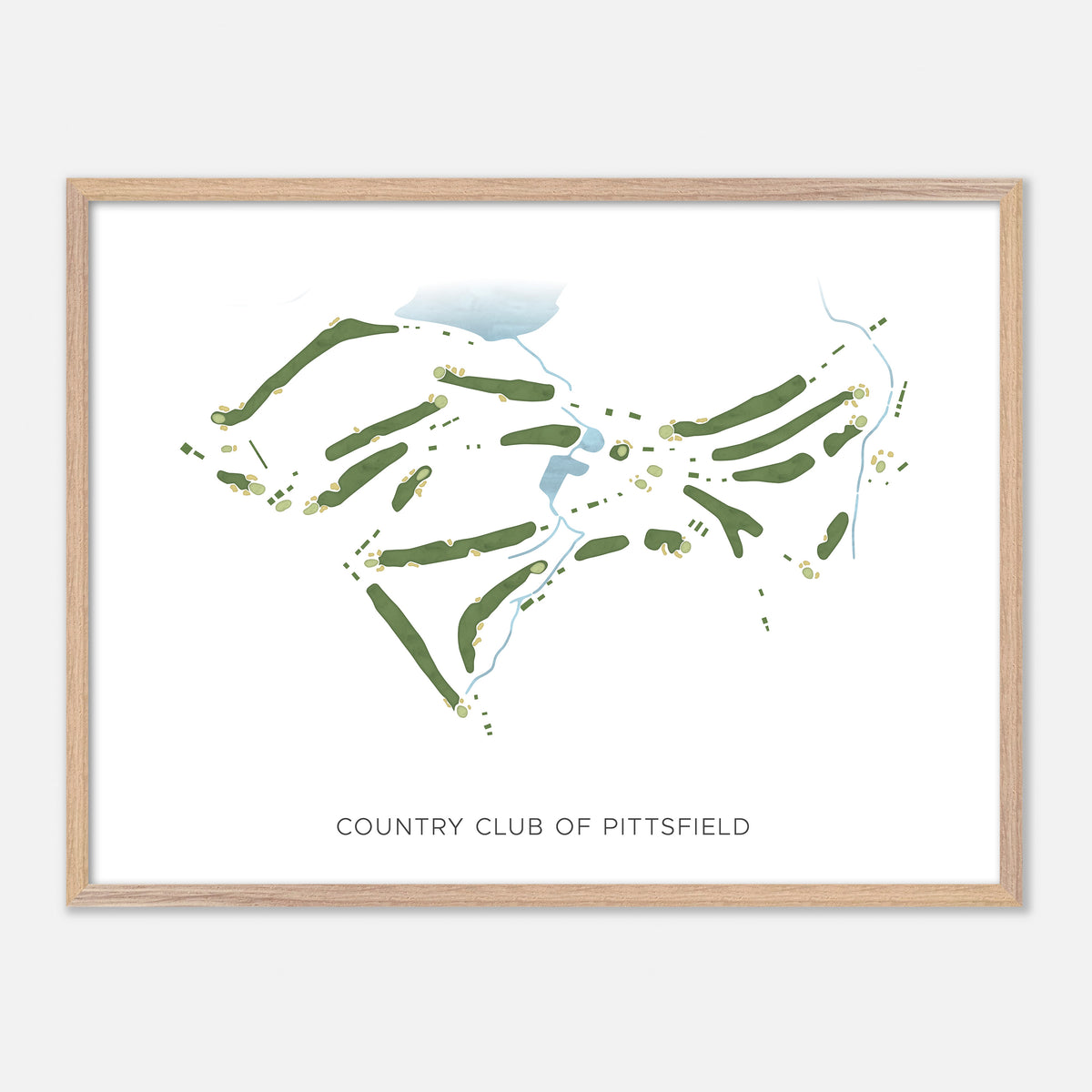 Print of Country Club Of Pittsfield Modern Map