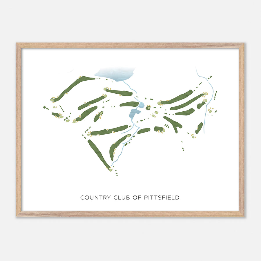 Print of Country Club Of Pittsfield Modern Map