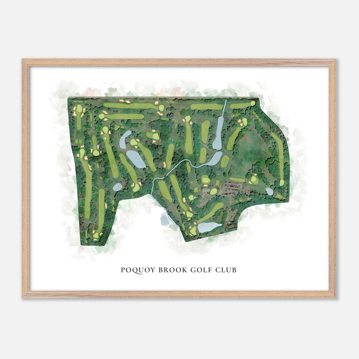 Print of Poquoy Brook Golf Club Classic Map