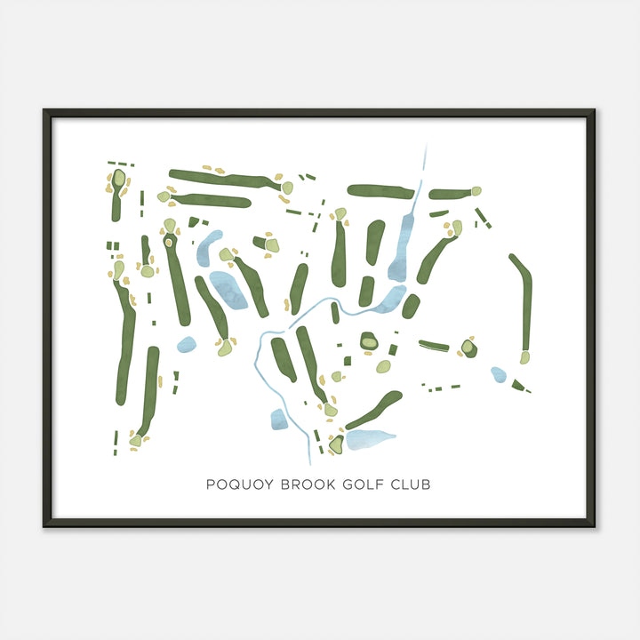 Print of Poquoy Brook Golf Club Modern Map
