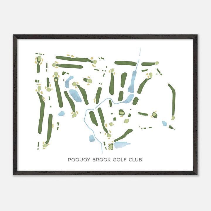 Print of Poquoy Brook Golf Club Modern Map