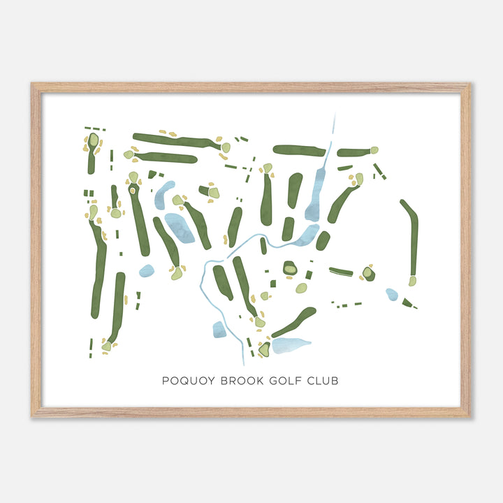 Print of Poquoy Brook Golf Club Modern Map