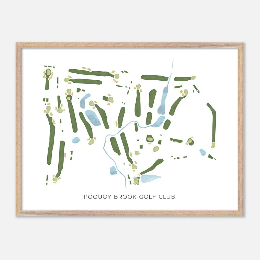 Print of Poquoy Brook Golf Club Modern Map