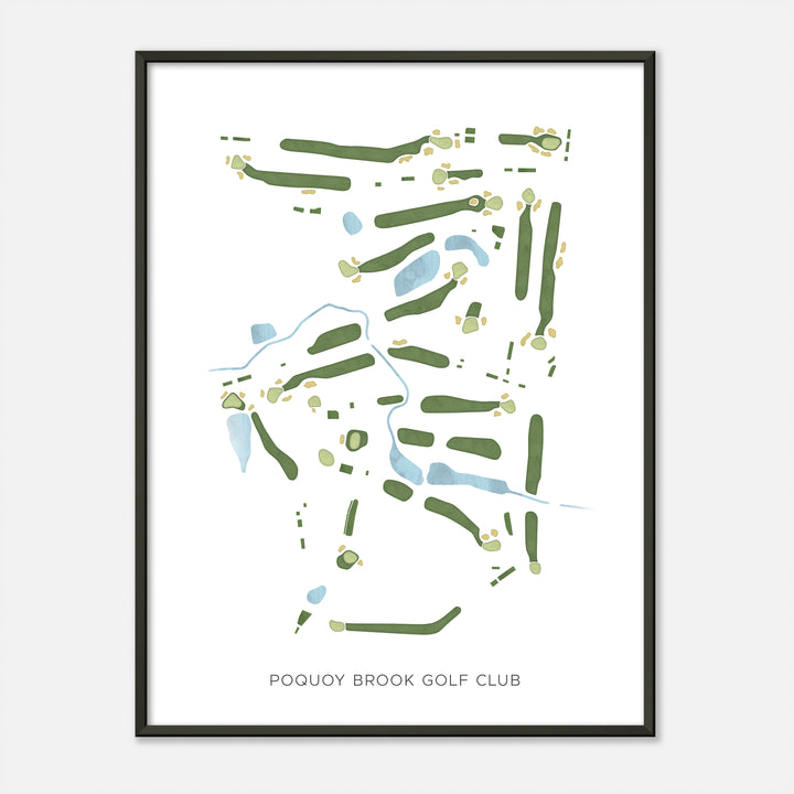 Print of Poquoy Brook Golf Club Modern Map