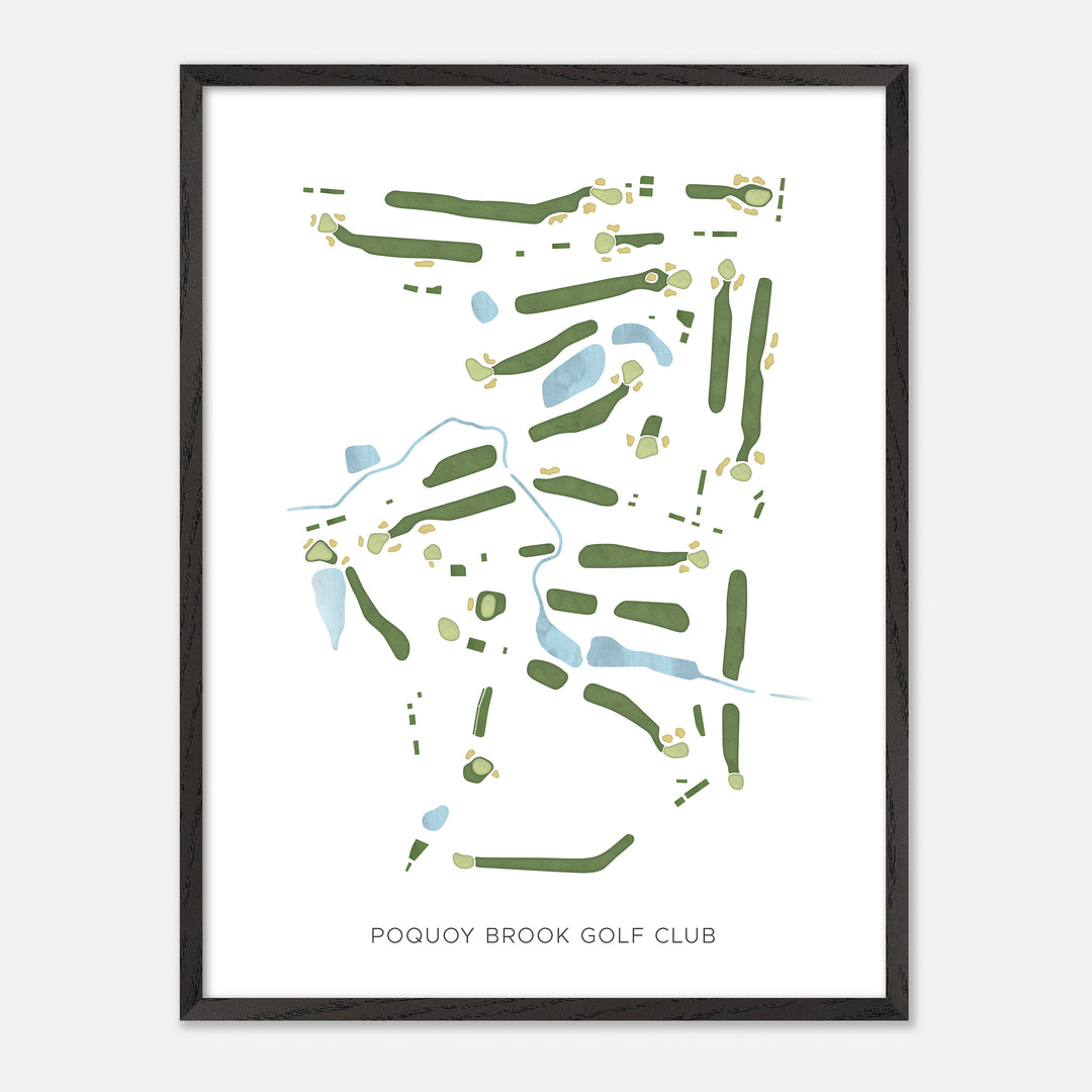 Print of Poquoy Brook Golf Club Modern Map