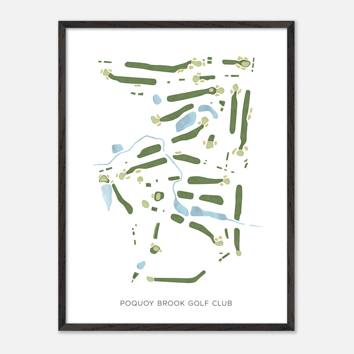 Print of Poquoy Brook Golf Club Modern Map