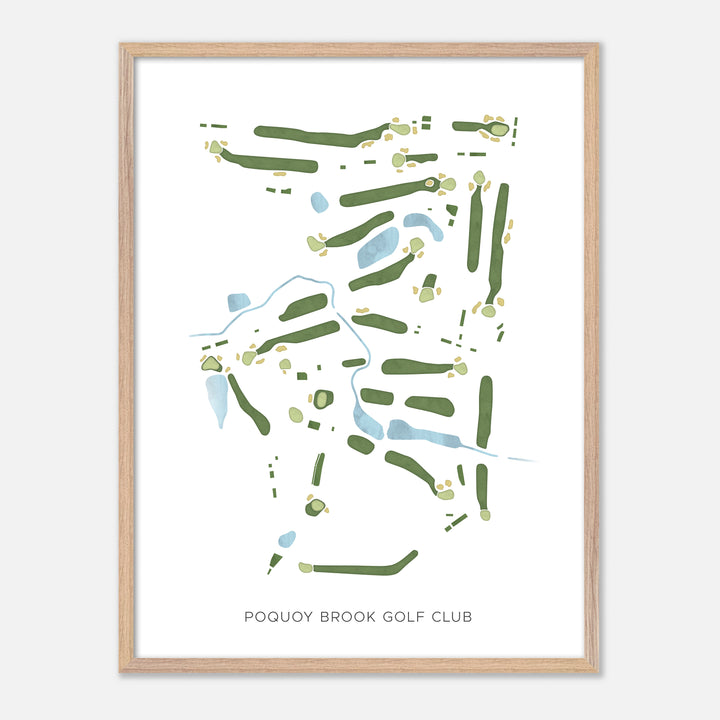 Print of Poquoy Brook Golf Club Modern Map