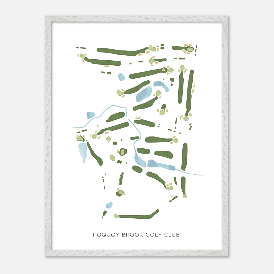 Print of Poquoy Brook Golf Club Modern Map