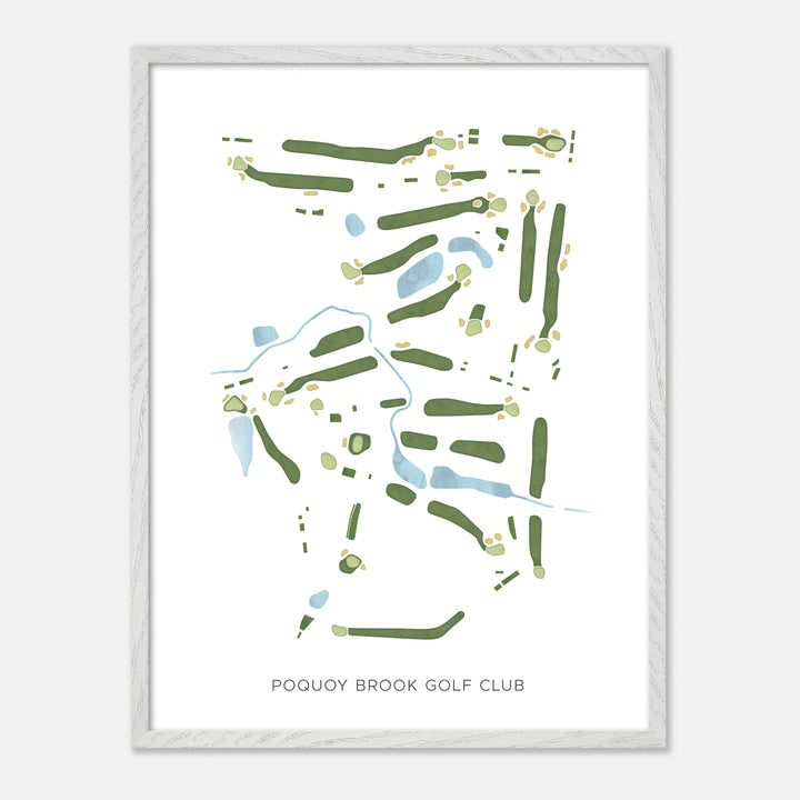 Print of Poquoy Brook Golf Club Modern Map