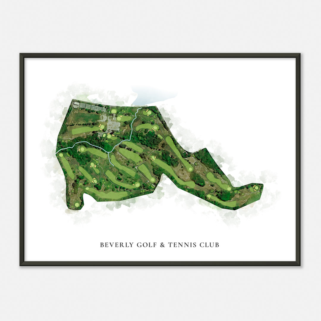 Print of Beverly Golf & Tennis Club Classic Map