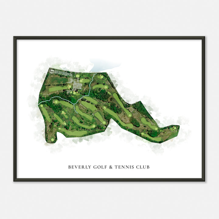 Print of Beverly Golf & Tennis Club Classic Map