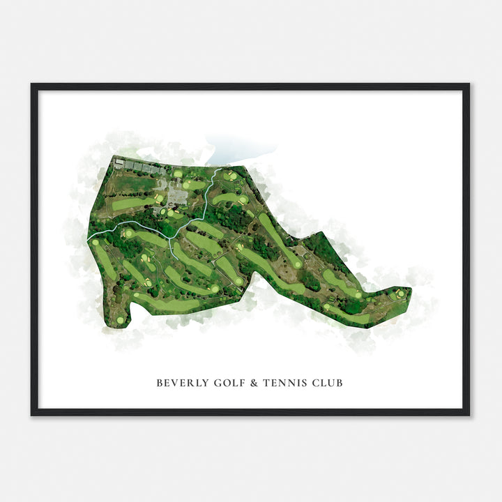 Print of Beverly Golf & Tennis Club Classic Map