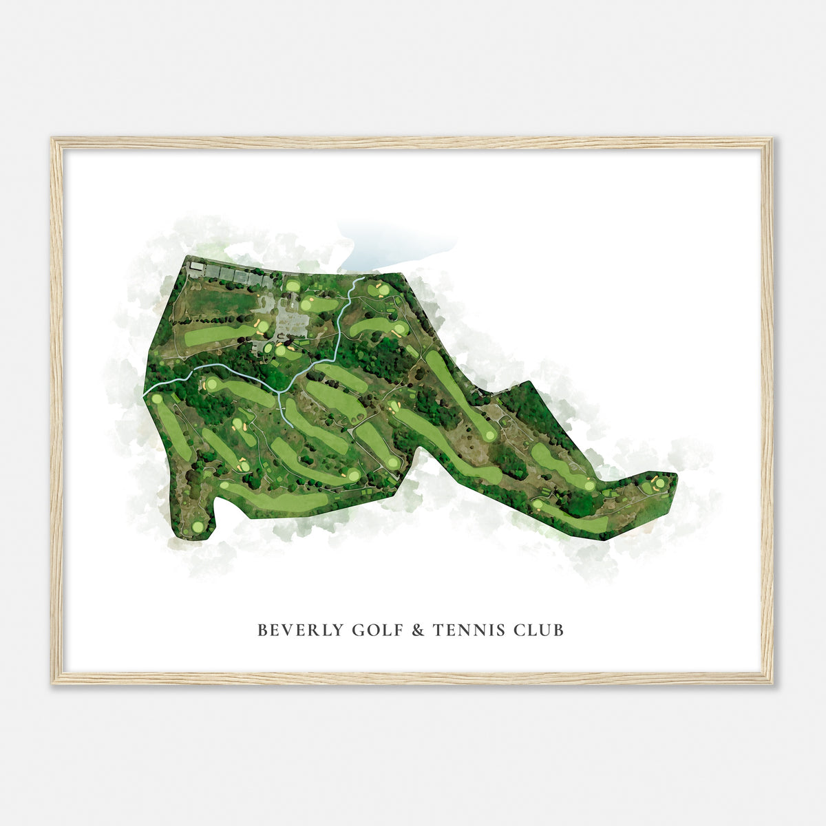 Print of Beverly Golf & Tennis Club Classic Map
