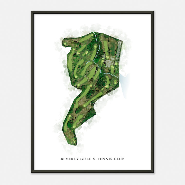 Print of Beverly Golf & Tennis Club Classic Map