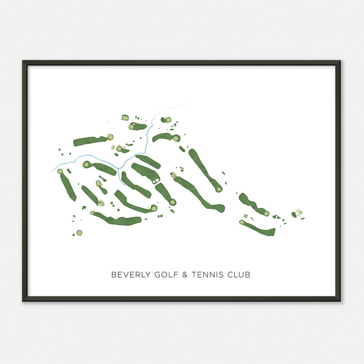 Print of Beverly Golf & Tennis Club Modern Map