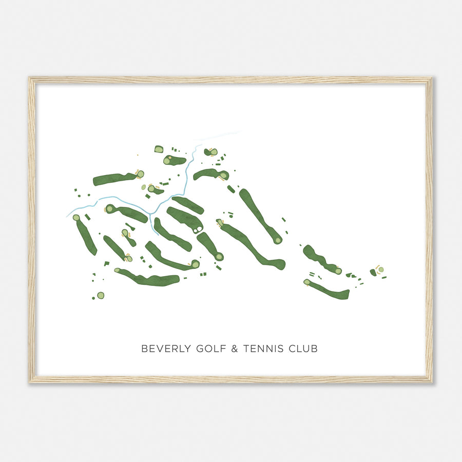 Print of Beverly Golf & Tennis Club Modern Map