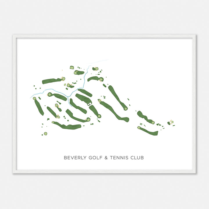 Print of Beverly Golf & Tennis Club Modern Map
