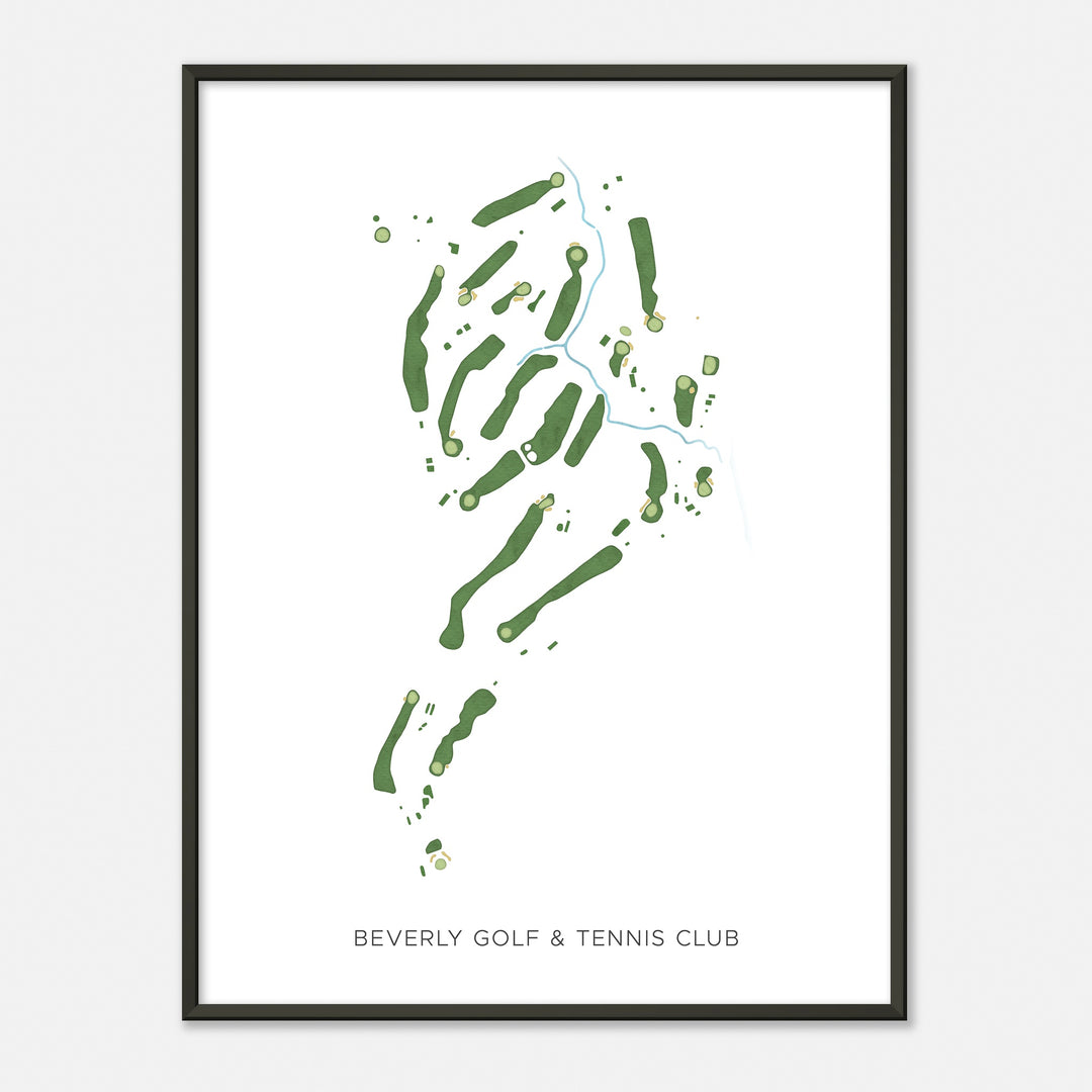 Print of Beverly Golf & Tennis Club Modern Map