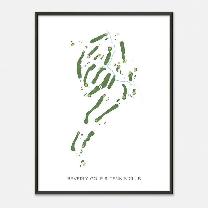 Print of Beverly Golf & Tennis Club Modern Map