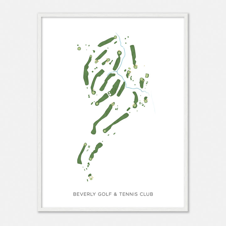 Print of Beverly Golf & Tennis Club Modern Map