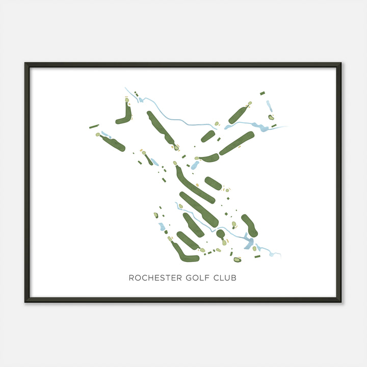 Print of Rochester Golf Club Modern Map