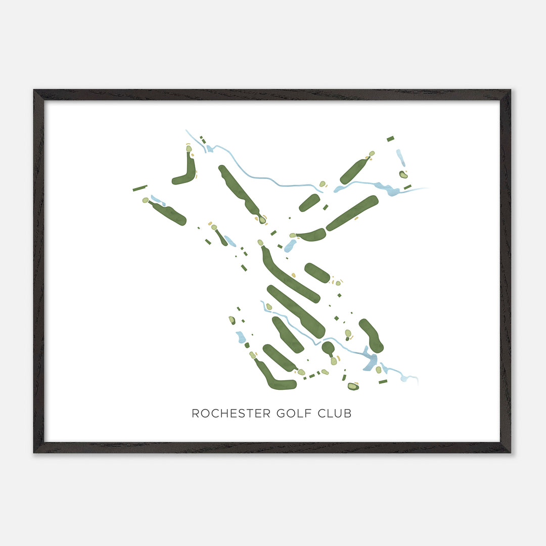 Print of Rochester Golf Club Modern Map